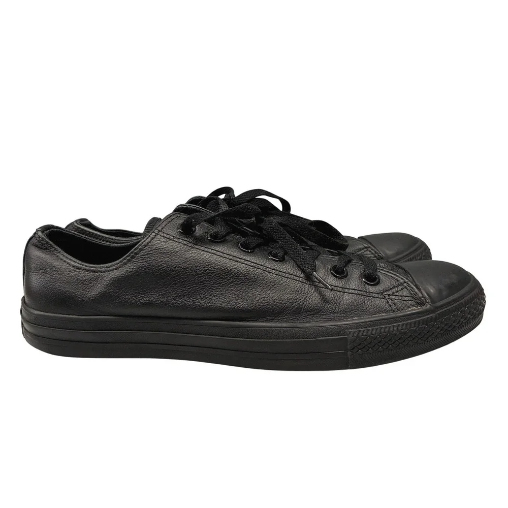 Converse Chuck Taylor All Star Low Top Shoes Mens 11 Black Leather Sneakers